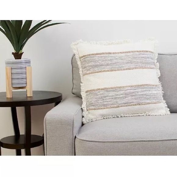 Macy's Other - Macy’s | Green Jute Rope Bohemian Decorative Pillows Set of 2 - 22x 22”